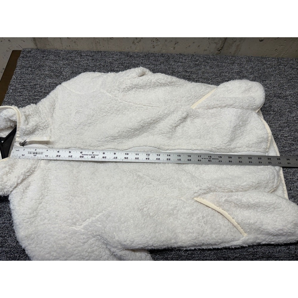 The North Face Girls Osito Full Zip Fleece Jacket White XL 18 High Pile Soft - Picture 5 of 9